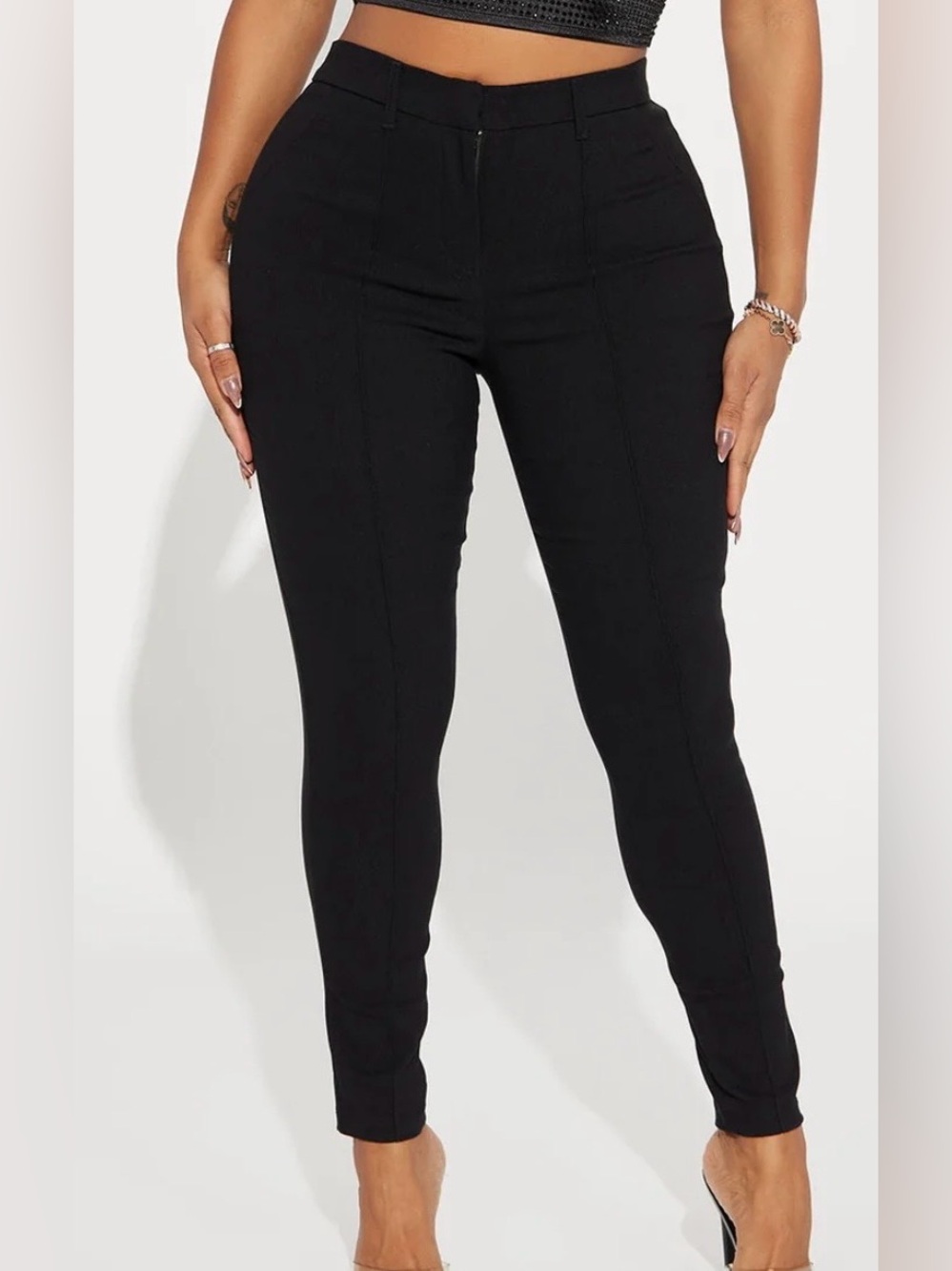 Fashion Nova Slim Fit Black High-Rise Skinny Pants